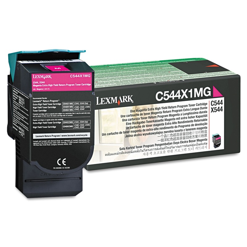 C544X1MG RETURN PROGRAM EXTRA HIGH-YIELD TONER, 4000 PAGE-YIELD, MAGENTA