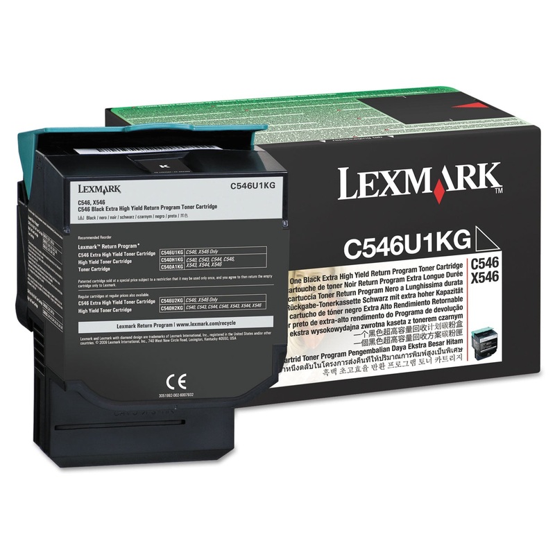 C546U1KG RETURN PROGRAM EXTRA HIGH-YIELD TONER, 8000 PAGE-YIELD, BLACK
