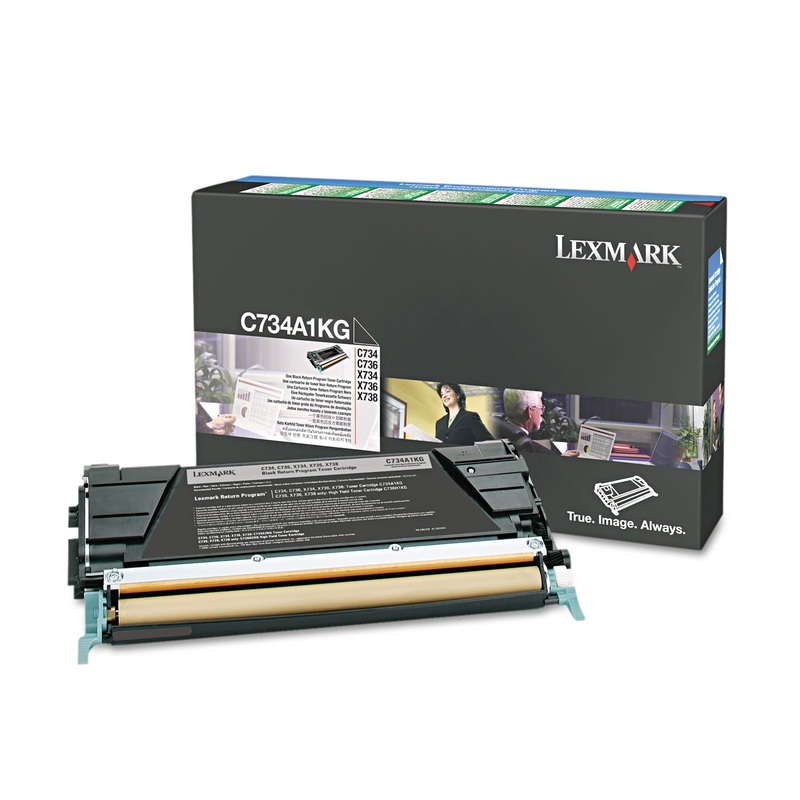C734A1KG RETURN PROGRAM TONER, 8000 PAGE-YIELD, BLACK