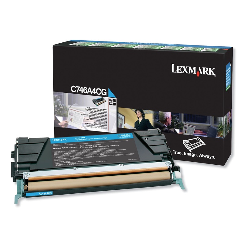 C746A4CG RETURN PROGRAM TONER, 7000 PAGE-YIELD, CYAN, TAA COMPLIANT