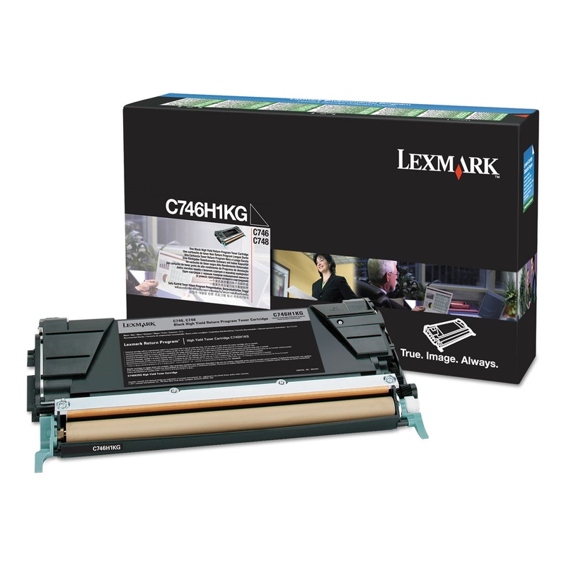 C746H1KG RETURN PROGRAM HIGH-YIELD TONER, 12000 PAGE-YIELD, BLACK