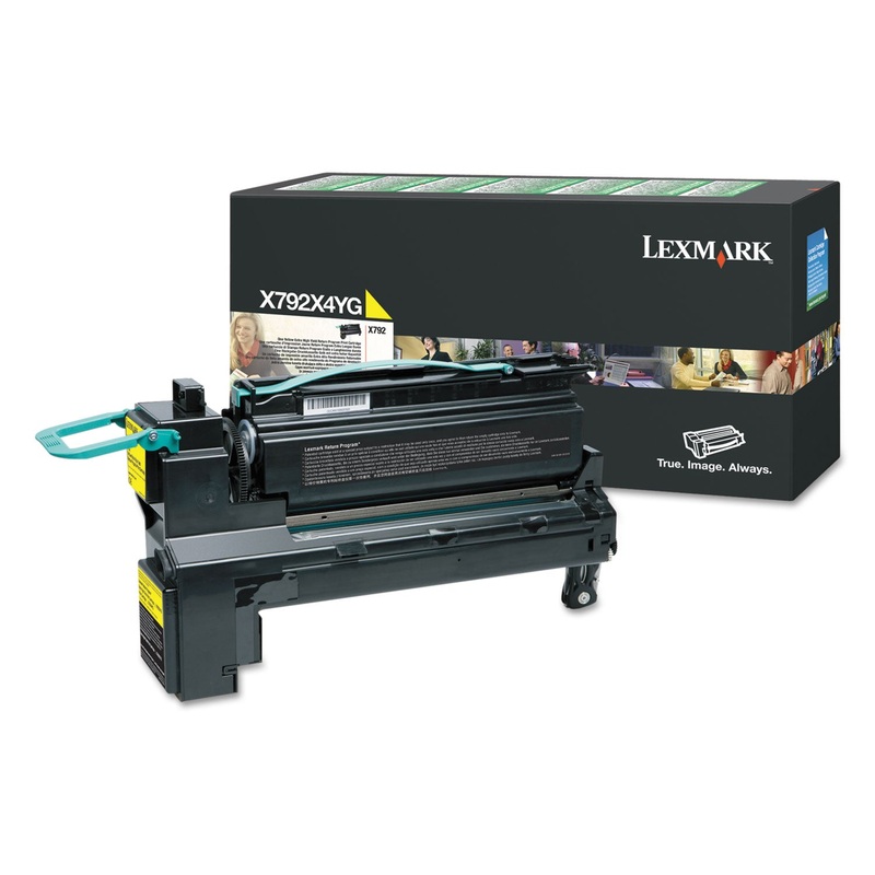 X792X4YG (X792) RETURN PROGRAM EXTRA HIGH-YIELD TONER, 20000 PAGE-YIELD, YELLOW