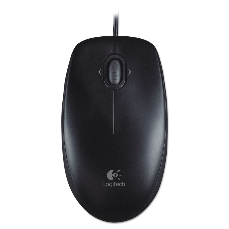 M100 CORDED OPTICAL MOUSE, USB 2.0, LEFT/RIGHT HAND USE, BLACK
