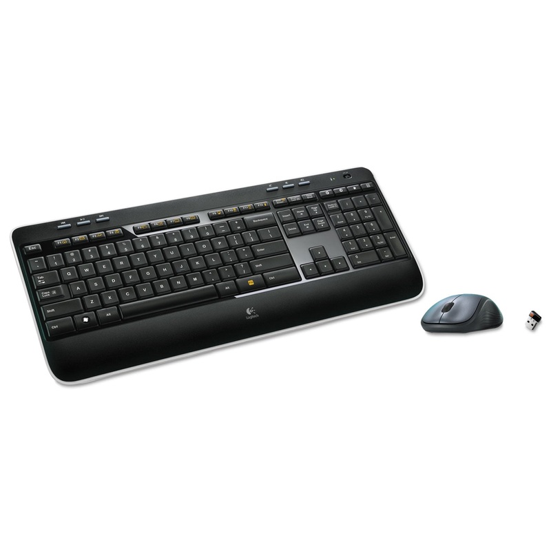 MK520 WIRELESS KEYBOARD + MOUSE COMBO, 2.4 GHZ FREQUENCY/30 FT WIRELESS RANGE, BLACK