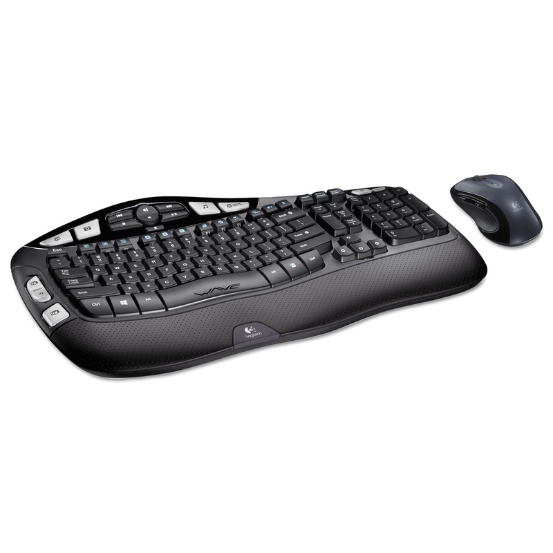 MK550 WIRELESS WAVE KEYBOARD + MOUSE COMBO, 2.4 GHZ FREQUENCY/30 FT WIRELESS RANGE, BLACK