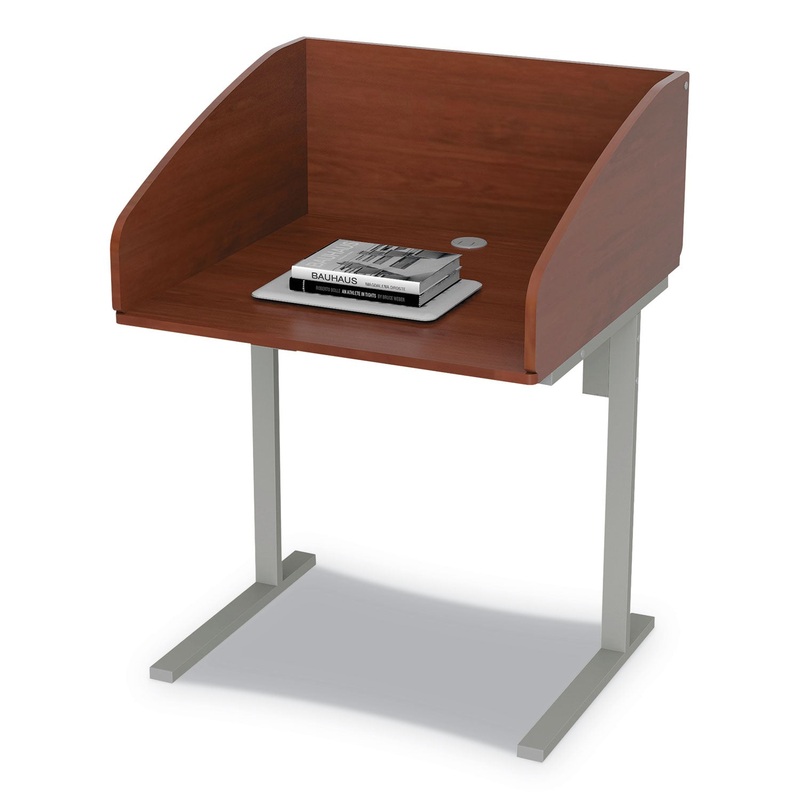 STUDY CARRELL STARTER UNIT, 2-LEG, 31.25 X 23.5 X 45.25, CHERRY