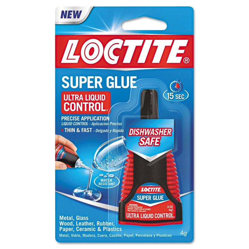 ULTRA LIQUID CONTROL SUPER GLUE, 0.14 OZ, DRIES CLEAR