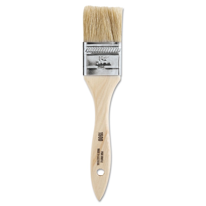 Chinese Bristle-Chip Brush, 1 1/2", White