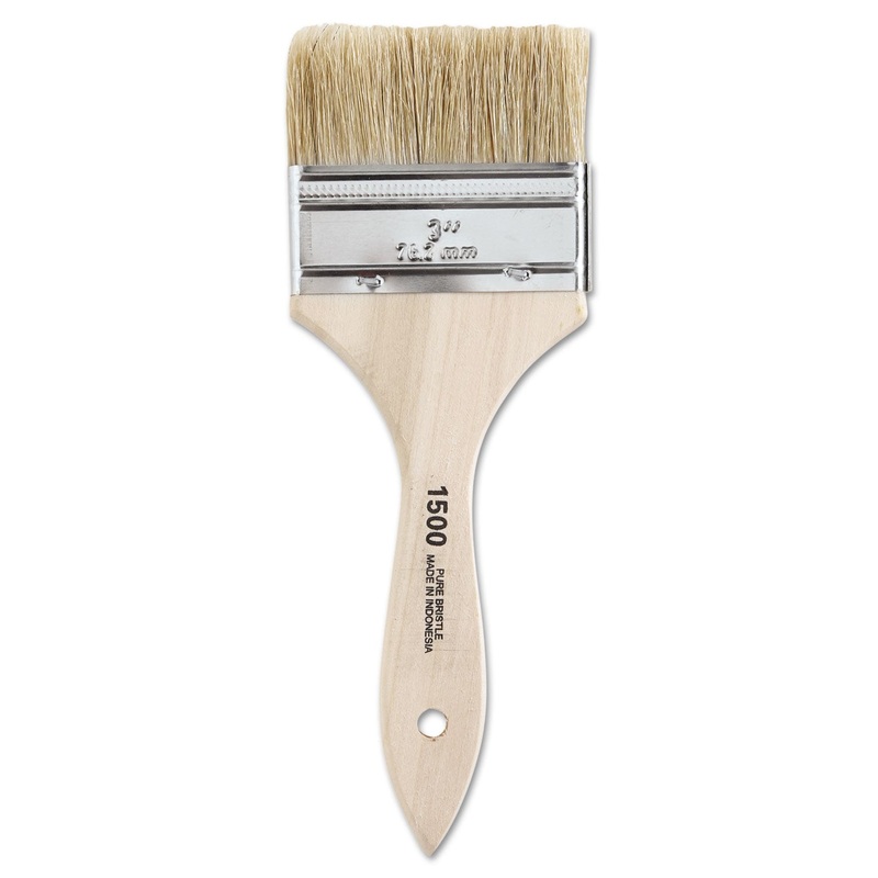 Chinese Bristle-Chip Brush, 3", White