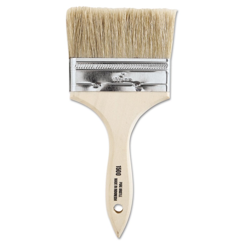 Chinese Bristle-Chip Brush, 4", White