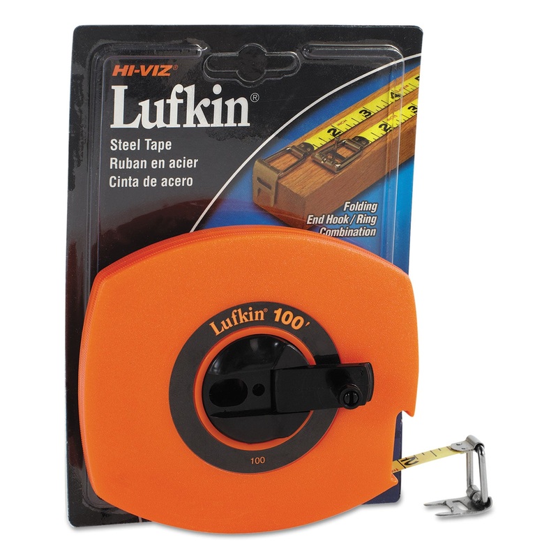 Hi-Viz Universal Lightweight Measuring Tapes, 3/8" X 100ft, Yellow Blade