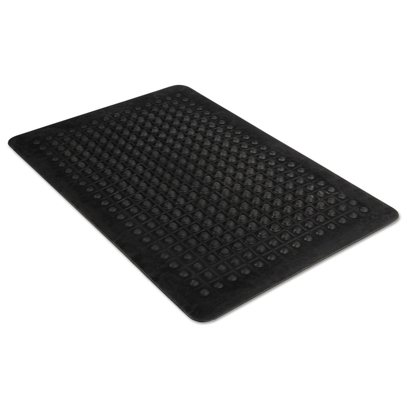 Flex Step Rubber Anti-Fatigue Mat, Polypropylene, 36 X 60, Black
