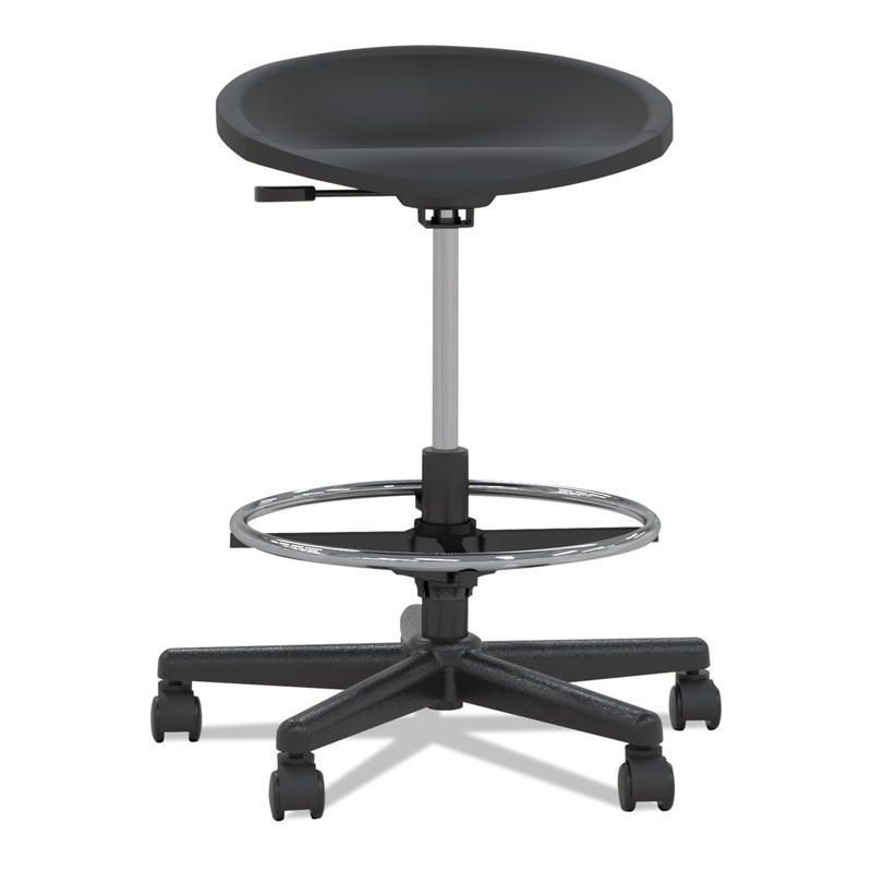 TECH STOOL, 31.25" SEAT HEIGHT, SUPPORTS UP TO 250 LBS., BLACK SEAT/BLACK BACK, BLACK BASE