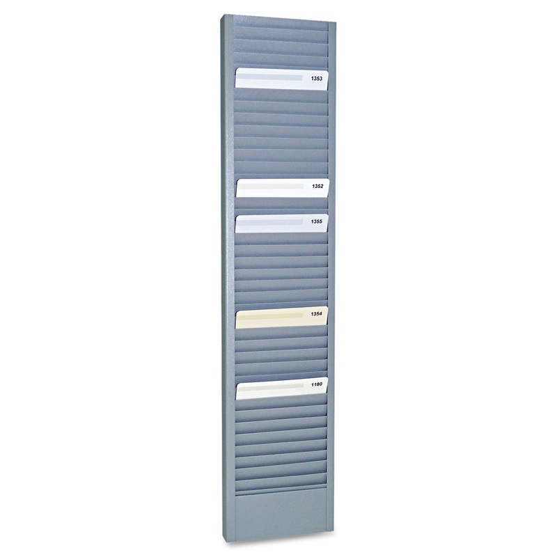 40-Pocket Steel Swipe Card/badge Rack, 4-1/8" X 18-11/16"
