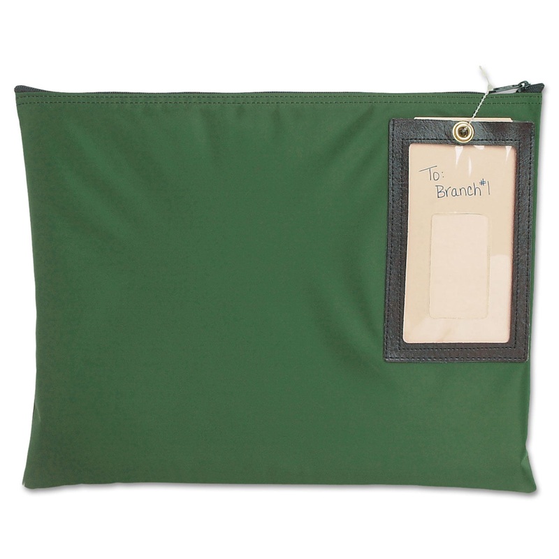 Cash Transit Sack, Nylon, 14 X 11, Dark Green