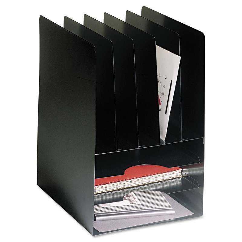 COMPACT COMBINATION ORGANIZER, 8 SECTIONS, LETTER SIZE FILES, 9.63" X 11.13" X 14.13", BLACK
