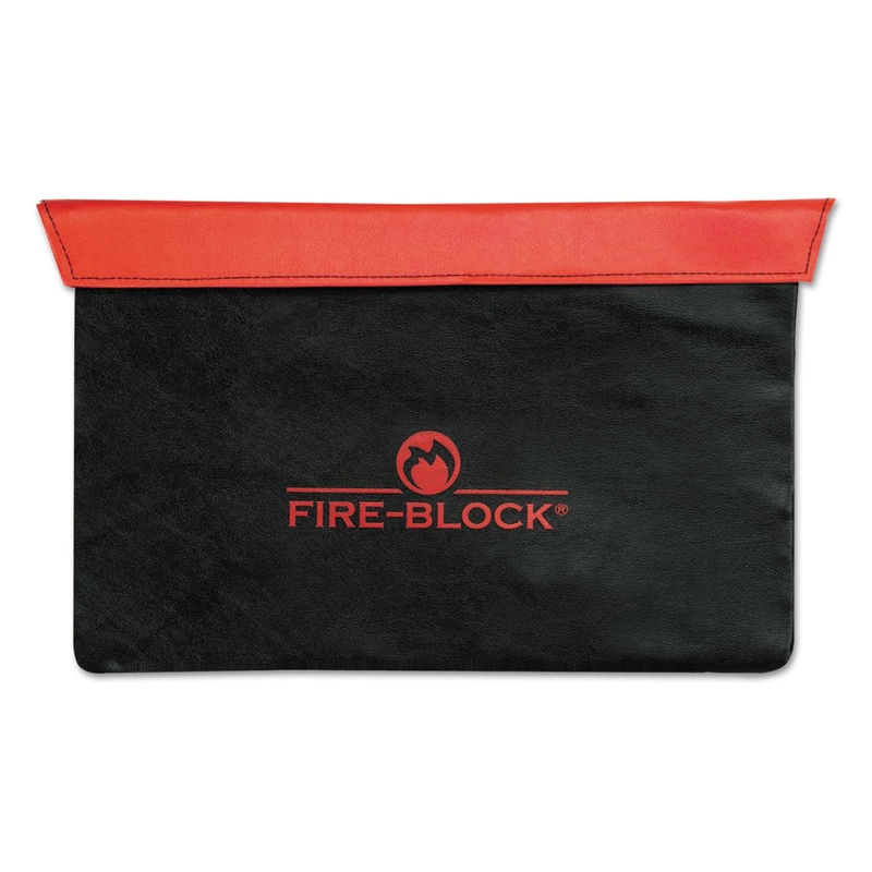 Fire-Block Document Portfolio, 15 1/2 X 10 X 1/2, Red/black