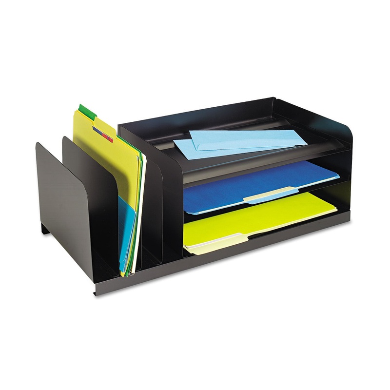 LEGAL SIZE COMBINATION ORGANIZER, 7 SECTIONS, LETTER TO LEGAL SIZE FILES, 25.88" X 11" X 8.13", BLACK