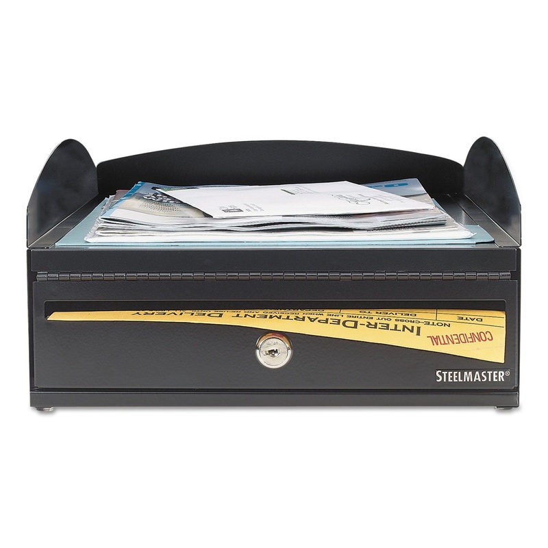 LOCKIT INBOX DESK TRAY, 1 SECTION, LETTER SIZE FILES, 11" X 14.25" X 5.88", BLACK