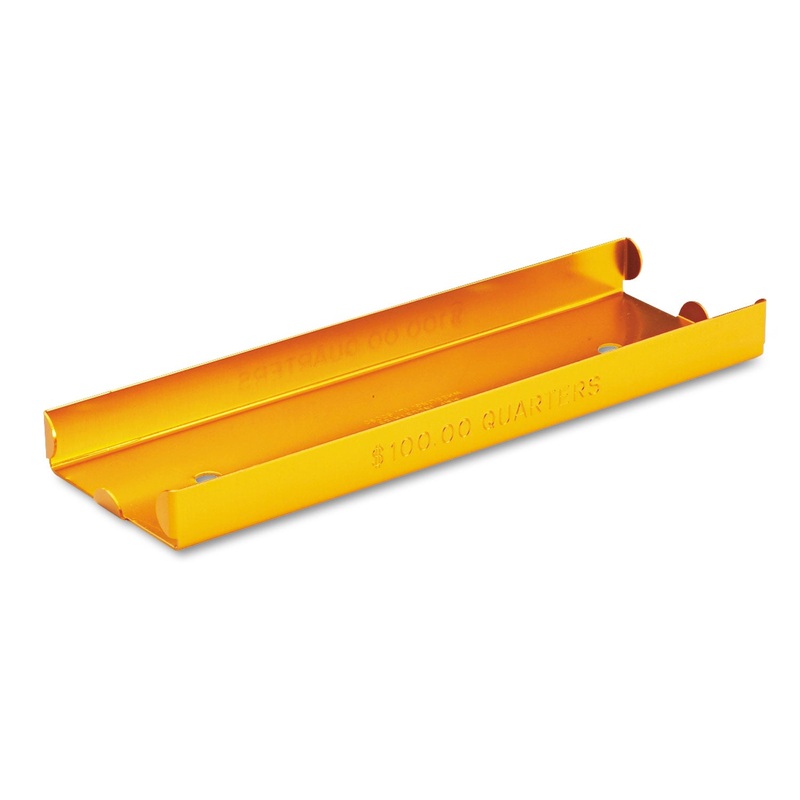 Rolled Coin Aluminum Tray W/denomination & Quantity Etched On Side, Orange