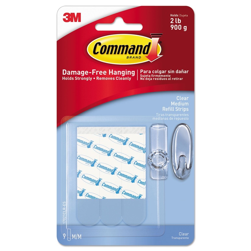 Clear Refill Strips, 5/8 X 1 3/4, 9/pack