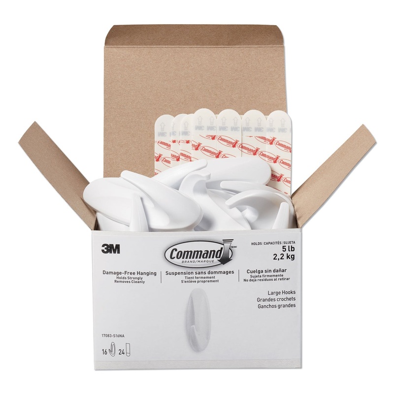 DESIGNER HOOKS, PLASTIC, WHITE, 5 LB CAP, 16 HOOKS AND 24 STRIPS/PACK