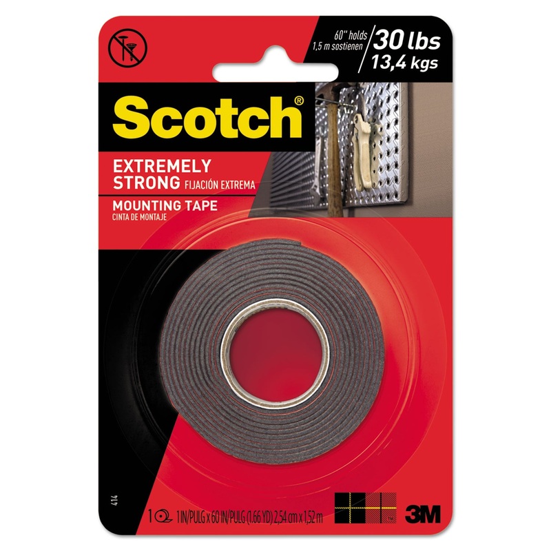 Extreme Mounting Tape, 1" X 60", Black