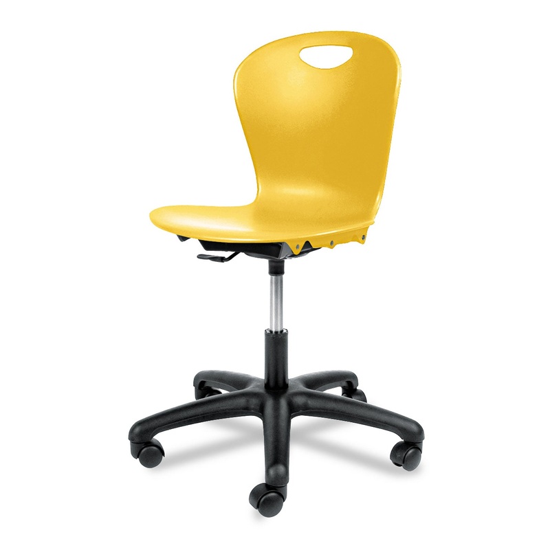 ADJUSTABLE HEIGHT TASK CHAIR, SQUASH SEAT/SQUASH BACK, BLACK BASE