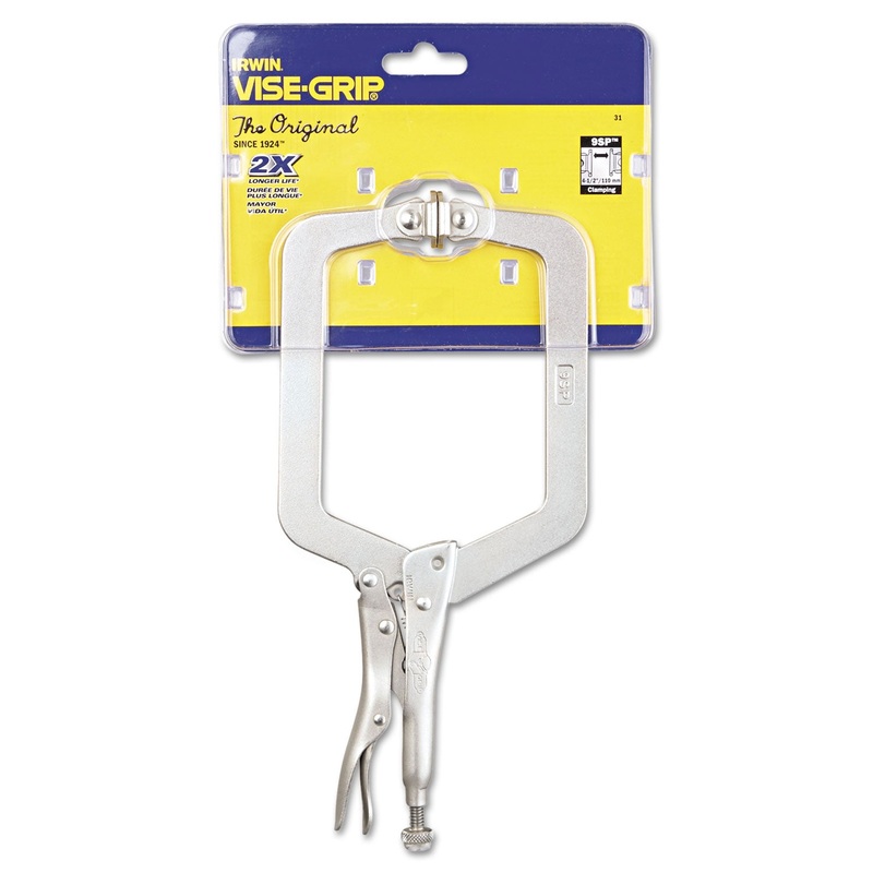 Original Locking C-Clamp Swivel-Pad Pliers, 9" Tool Length, 4 1/2" Jaw Capacity