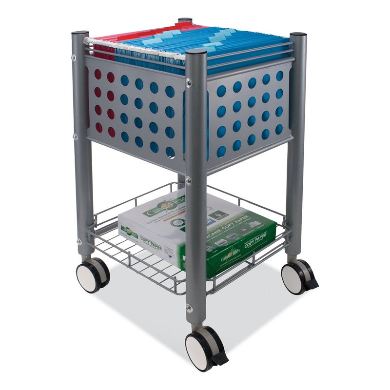 SIDEKICK FILE CART, ONE-SHELF, 13.75W X 15.5D X 26.25H, MATTE GRAY