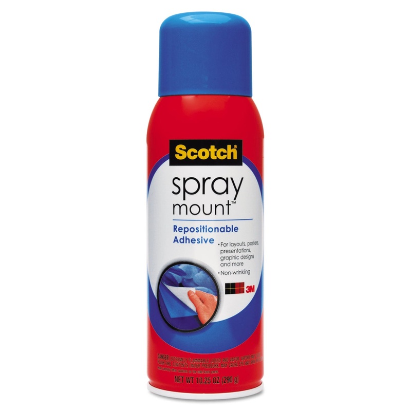 SPRAY MOUNT REPOSITIONABLE ADHESIVE, 10.25 OZ, DRIES CLEAR