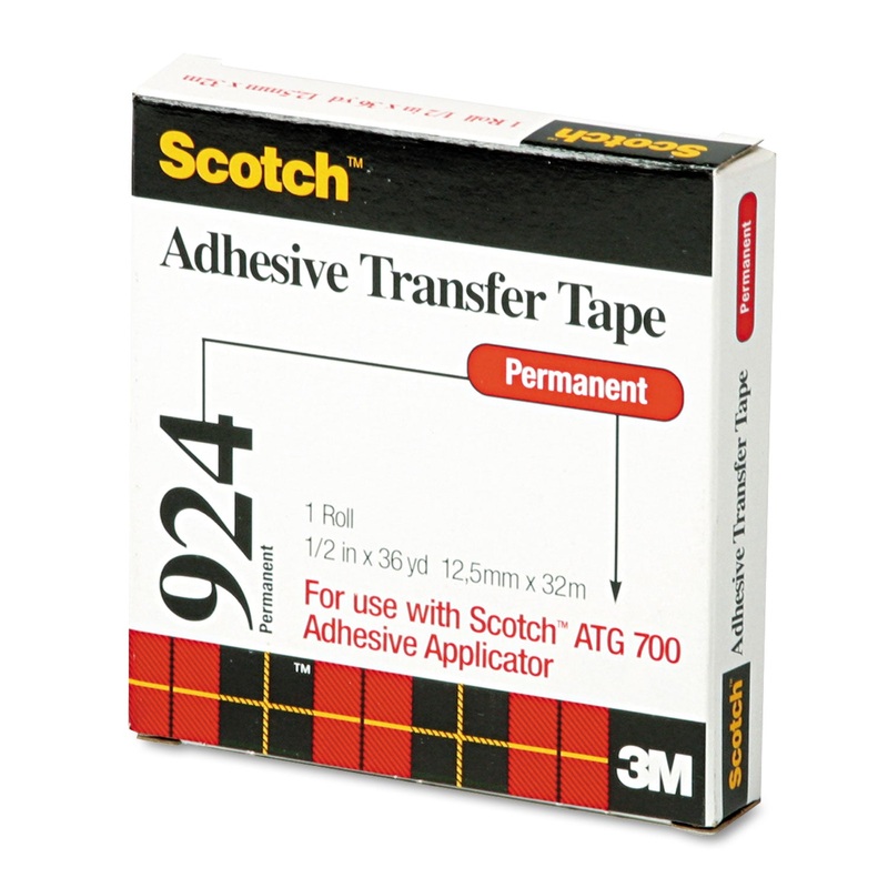 Adhesive Transfer Tape, 1/2" Wide X 36yds