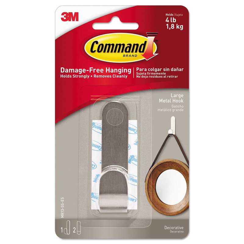 Decorative Hooks, Large, 1 Hook & 2 Strips/pack
