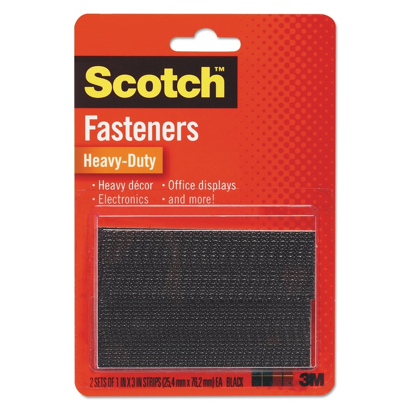HEAVY-DUTY ALL-WEATHER FASTENERS, 1" X 3", BLACK, 2/PACK