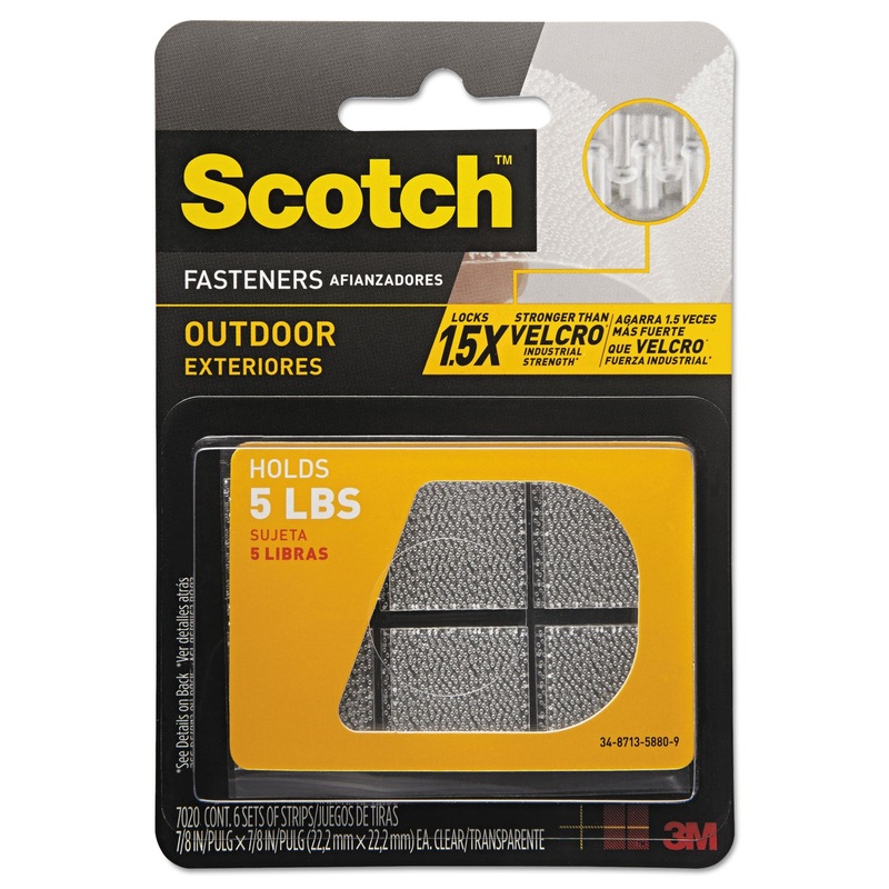 OUTDOOR FASTENERS, 0.88" X 0.88", CLEAR, 6/PACK