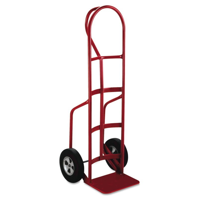Heavy-Duty Hand Truck, P Handle, Solid Rubber Wheels
