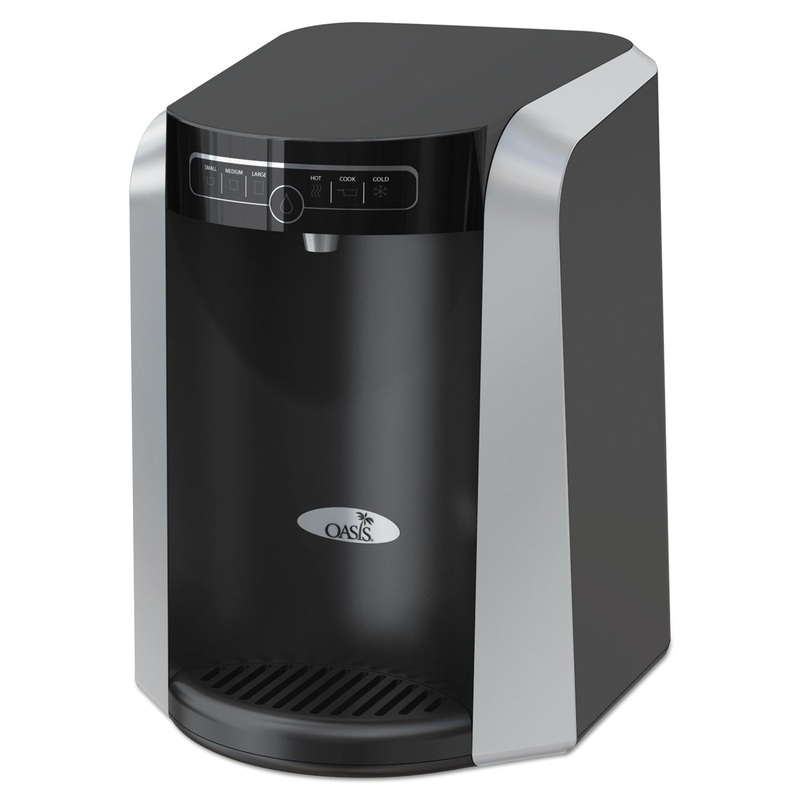 AQUARIUS COUNTER TOP HOT N COLD WATER COOLER, 177 OZ/COLD WATER PER HOUR; 270 OZ/HOT WATER PER HOUR, BLACK