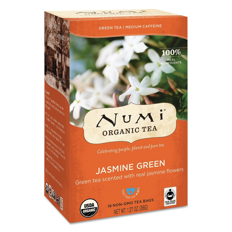 Organic Teas And Teasans, 1.27oz, Jasmine Green, 18/box