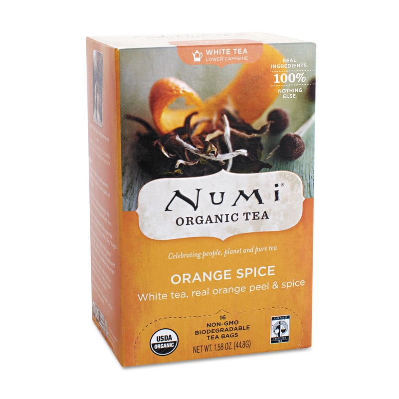 Organic Teas And Teasans, 1.58oz, White Orange Spice, 16/box
