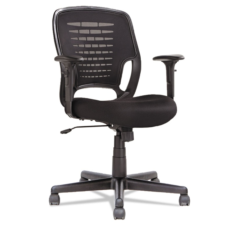 SWIVEL/TILT MESH TASK CHAIR, SUPPORTS UP TO 250 LBS., BLACK SEAT/BLACK BACK, BLACK BASE