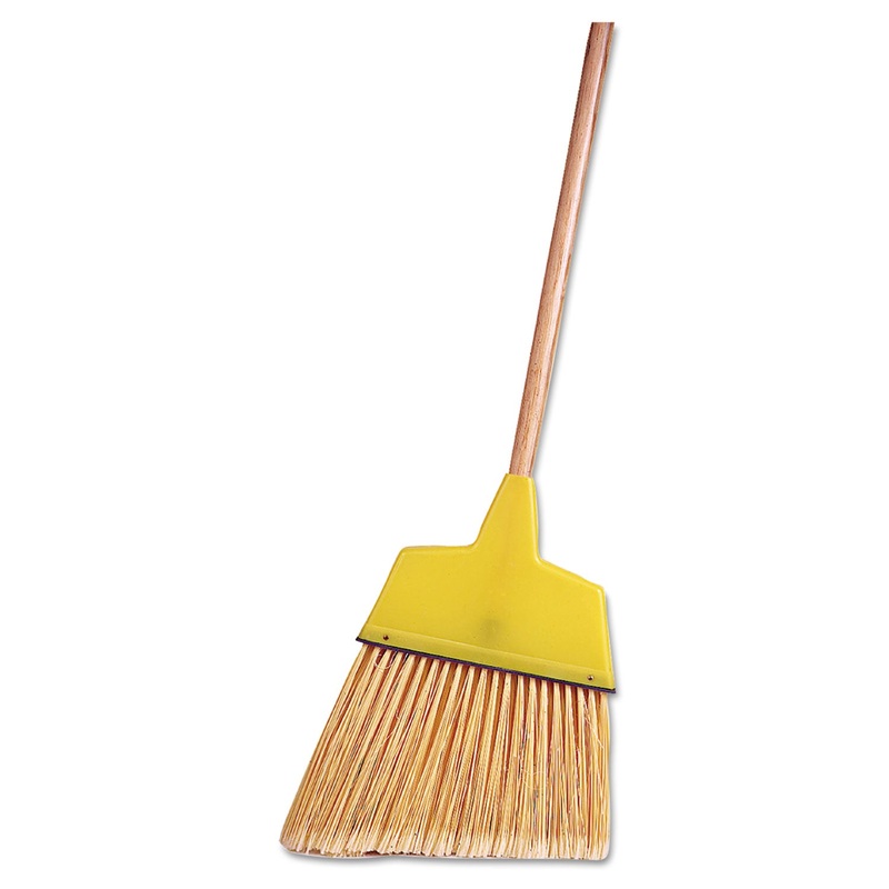 Angle Broom, Flagged Plastic Bristles, 7-1/2" - 6" Bristles, 54" Length