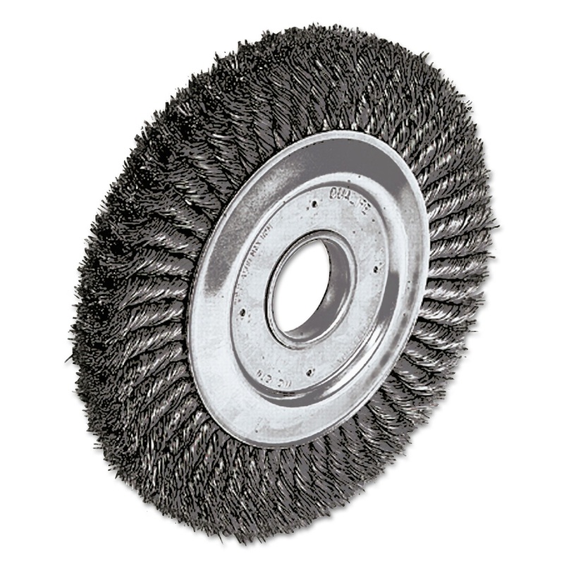 Dualife Twist-Knot Wire Wheel, 10" Dia, 1 3/4" Trim, .016 Wire, 2" Arbor