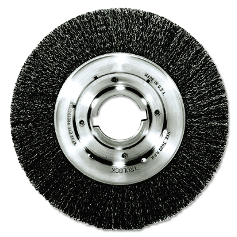 Trulock Tlm-10 Narrow-Face Crimped Wire Wheel, 10" Dia, .014 Wire, Arbor Dia: 2"