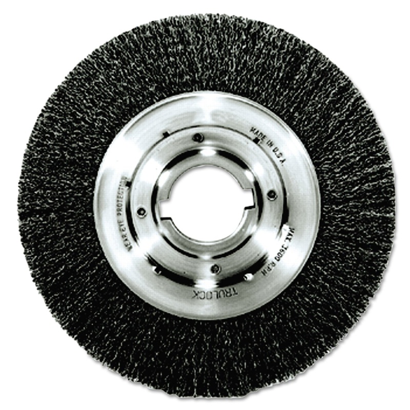 Trulock Tln-8 Narrow-Face Crimped Wire Wheel, 8" Dia, .014 Wire, Arbor Dia: 2"