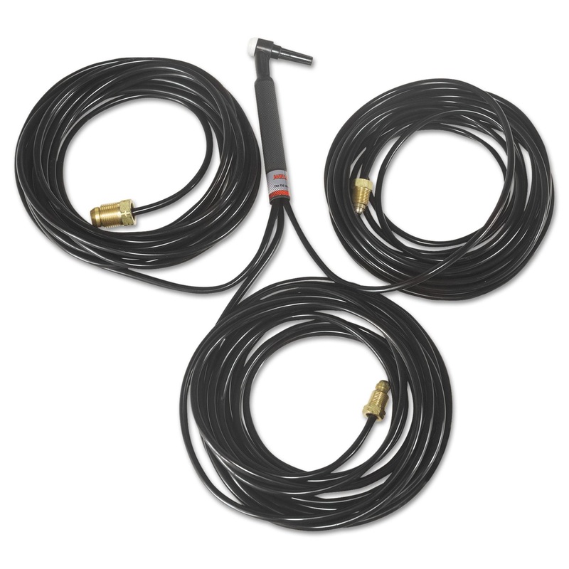 Wp-20-25 Water Cooled Tig Torch Kit, 250a, 70 Flex Neck, 25ft Cable