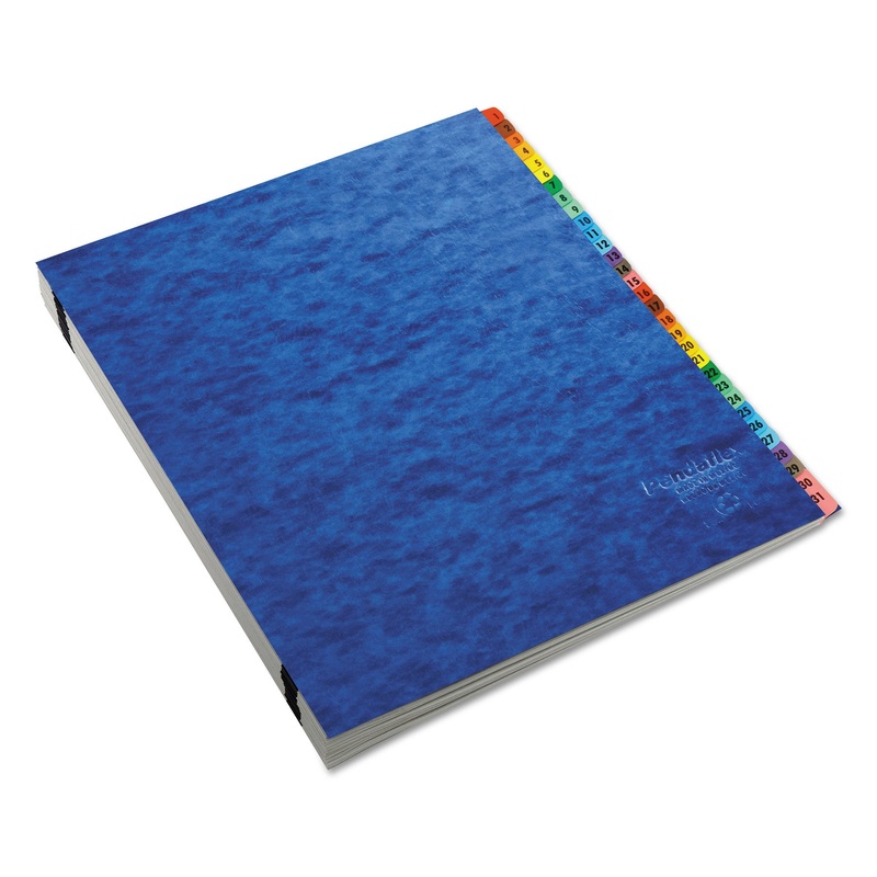 Expanding Desk File, A-Z, Letter, Acrylic-Coated Pressboard, Blue
