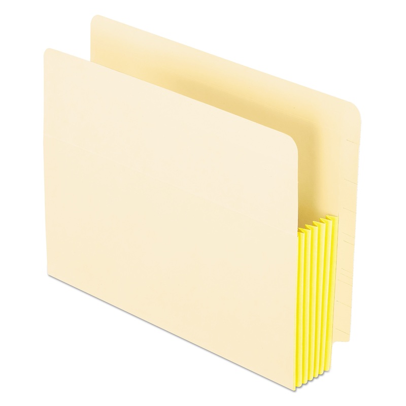 MANILA DROP FRONT SHELF FILE POCKETS, 5.25" EXPANSION, 10 SECTIONS, LETTER SIZE, MANILA, 10/BOX