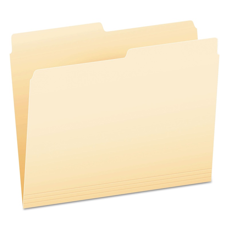 ARCHIVAL-QUALITY TOP TAB FILE FOLDERS, 1/3-CUT TABS, LETTER SIZE, MANILA, 100/BOX