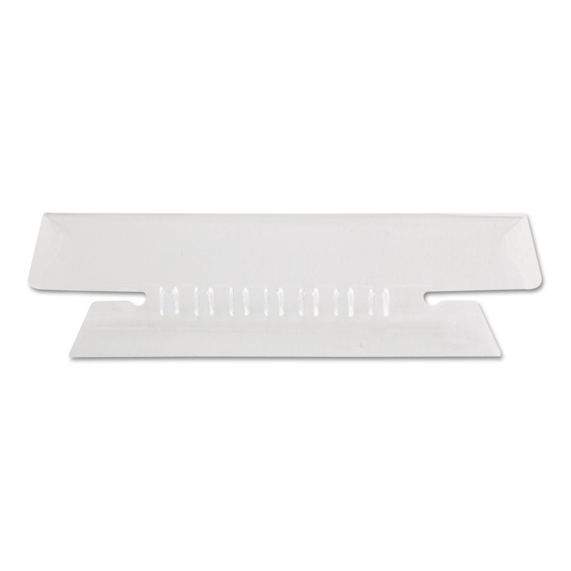 TRANSPARENT COLORED TABS FOR HANGING FILE FOLDERS, 1/3-CUT TABS, CLEAR, 3.5" WIDE, 25/PACK