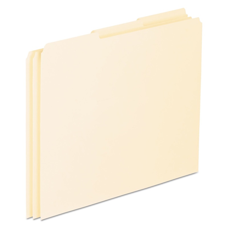BLANK TOP TAB FILE GUIDES, 1/3-CUT TOP TAB, BLANK, 8.5 X 11, MANILA, 100/BOX